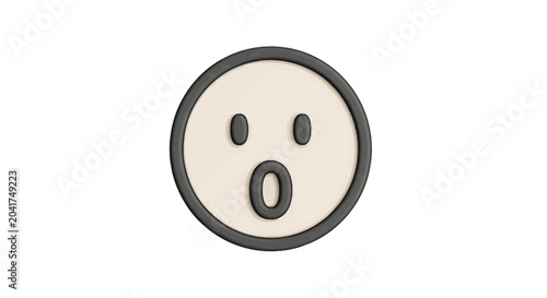 Valokuva Pale face with wide eyes and oval mouth expressing shock