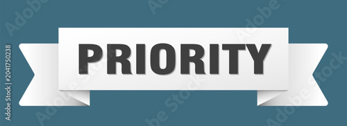 priority ribbon isolated on transparent background. priority ribbon