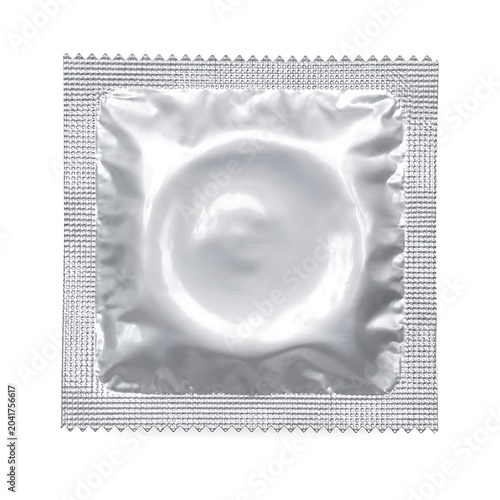 Sealed Condom Package Ready for Use, Safety and Protection Concept