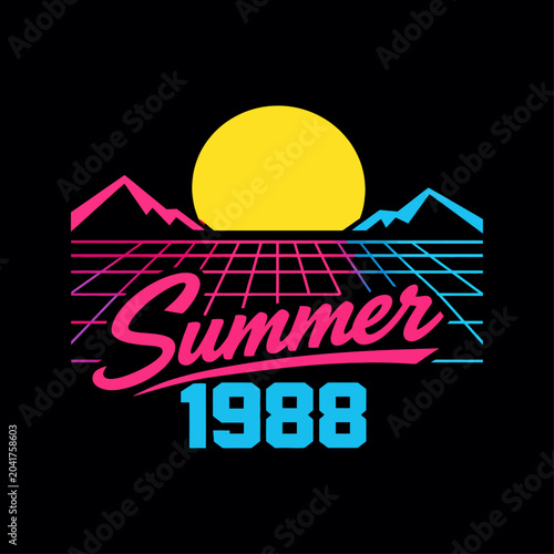 Summer Typography T Shirt Design