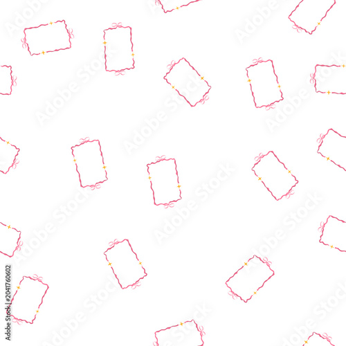 Bild auf Leinwand pattern pink coquette cartoon