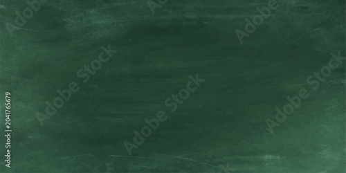 Foto Green chalkboard background with grunge vintage texture, blank aged wall design