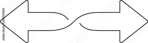 Fotografía Vector arrows, opposing arrows, two way traffic symbol, direction icons, arrow s