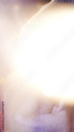 Lonesome young woman on the smartphone for Christmas