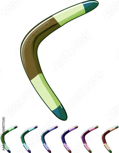 Fotografie logo boomerang cartoon