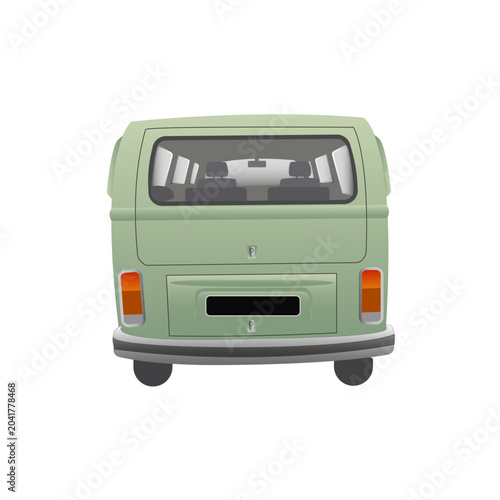 Fourgon van de collection vu de dos