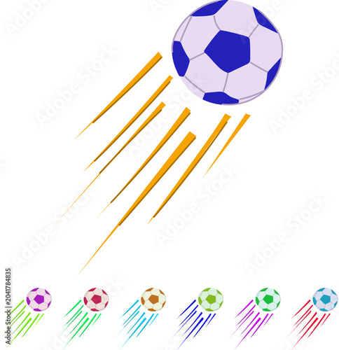 Canvas-taulu strike speed soccer ball cartoon