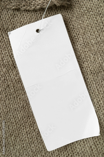 Blank price tag