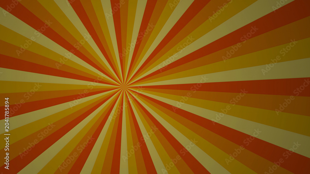 Fototapeta premium Orange Vintage Sunburst Background