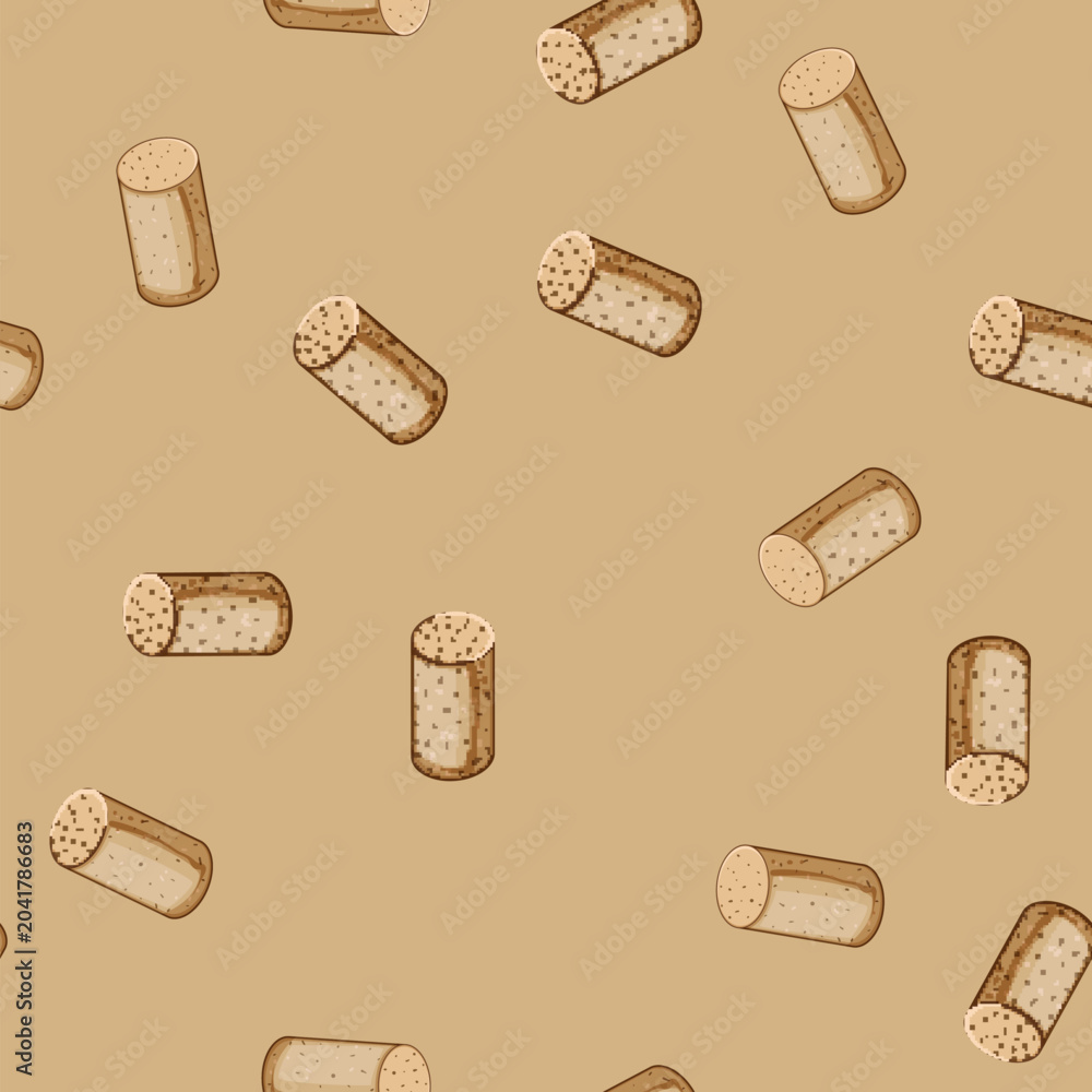 Fototapeta premium seamless pattern glass wine cork bottle cartoon. wood kitchen, vine food, gourmet stopper glass wine cork bottle sign vector