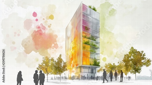 modern ecofriendly office building architectural design