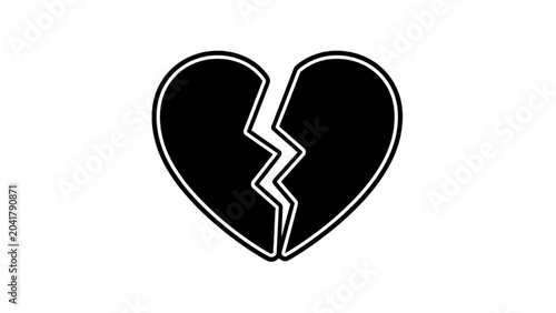 Photos A broken heart illustration represents emotions and sadness