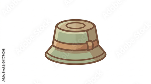 Photos Safari Hat Illustration Isolated on White Background.