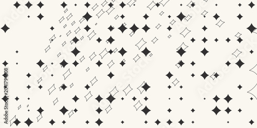 Bild auf Leinwand Seamless black monochrome geometric pattern background