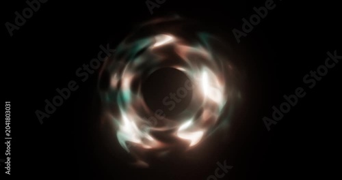 Abstract pattern of light lines. 3d render video. 