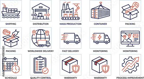 Tableau sur toile Train railway transport icon logistics delivery service and shipping business concept