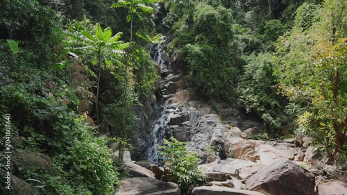 the waterfall in the forest in Thailand