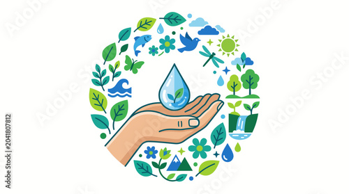 Water Conservation Sustainability Eco Environment Concept