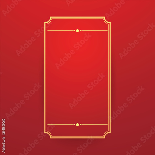 Happy Chinese new year 2027. Chinese new year banner for show product. Greeting card. China frame with lantern on red background.