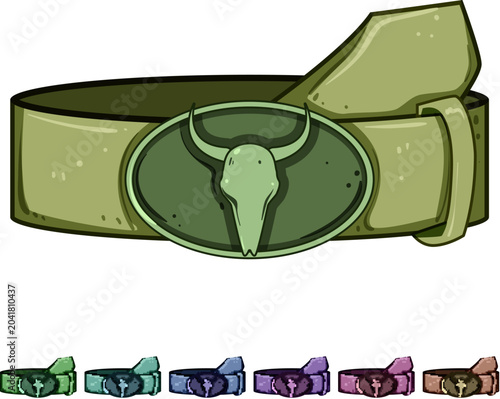 Foto buckle belt cowboy cartoon