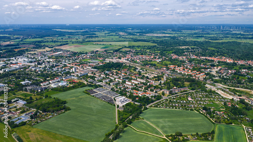 Luftbild von der Stadt Lübbenau in Deutschland