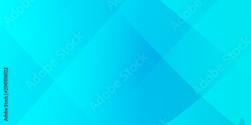 Billede på lærred Abstract geometric diamond shape in vibrant gradient blue on seamless light cyan