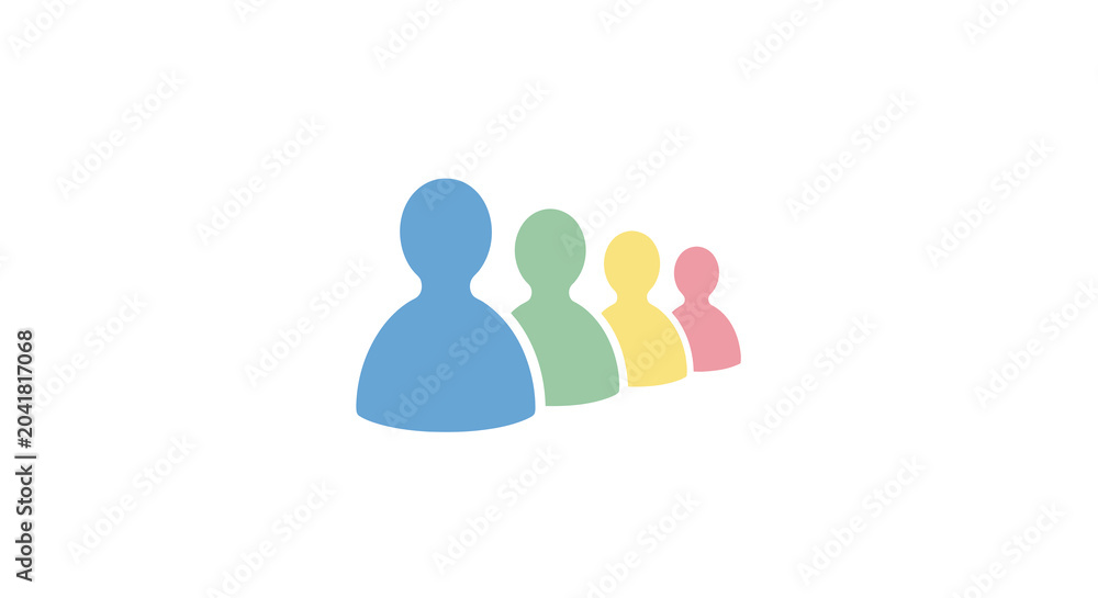 Fototapeta premium people icons flat design human figures avatar