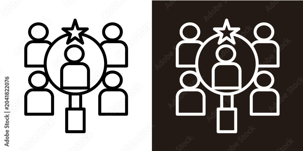 Εκτύπωση καμβά Customer Insights  Icon Set White Stlye Collection