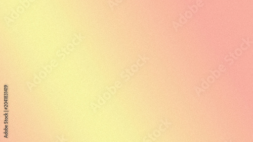 Abstract pastel peach and yellow gradient background with noise texture
