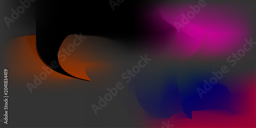 Photos abstract purple glowing energy background with light waves, fire-like orange and