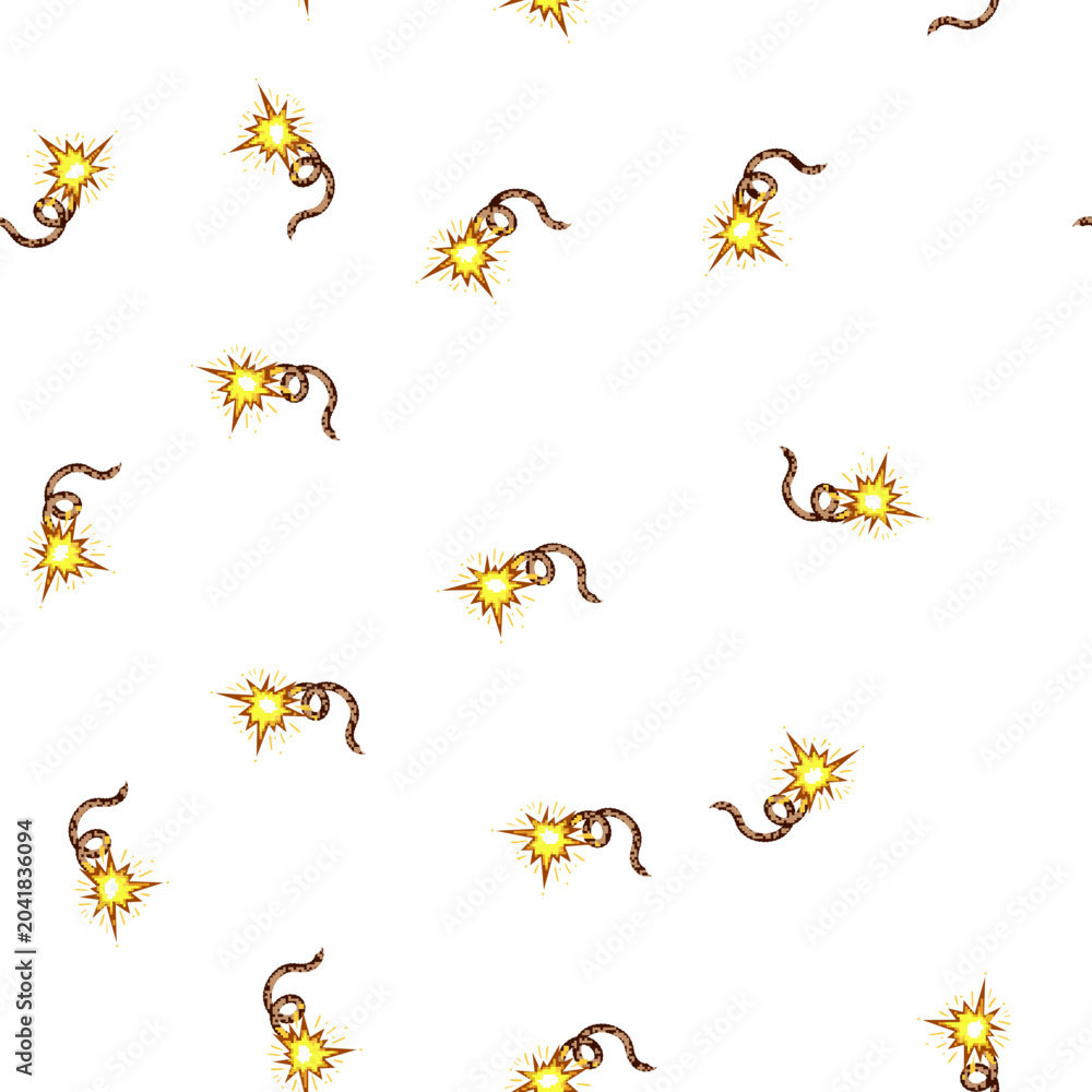 Fototapeta premium pattern trigger dynamite fuse cartoon. safety cord, timing burn, reaction chemistry trigger dynamite fuse sign vector