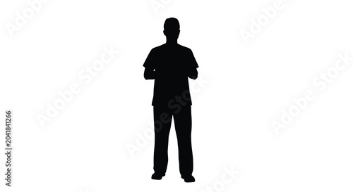 Foto human silhouette standing on white background figure