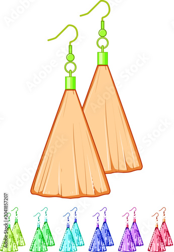 Obraz na plátně elegant tassel earrings cartoon