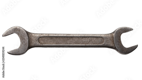 Metal combination wrench tool with rust and wear