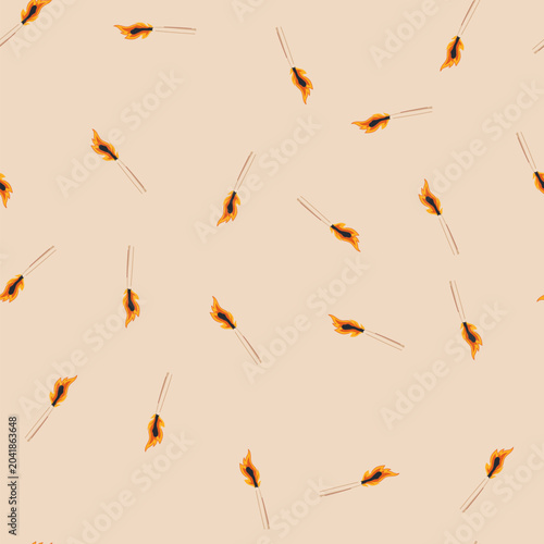 Canvastavla pattern burnout burning match cartoon