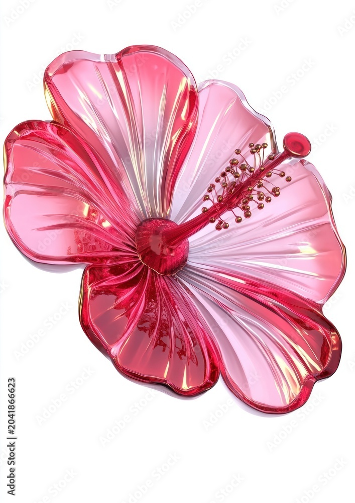 Obraz premium Hibiscus flower illustration hibiscus petals.