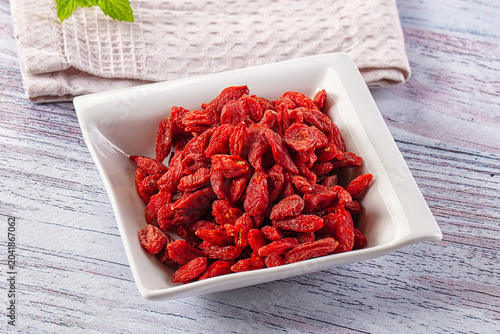 Foto Dry Goji berries sntioxidant pile
