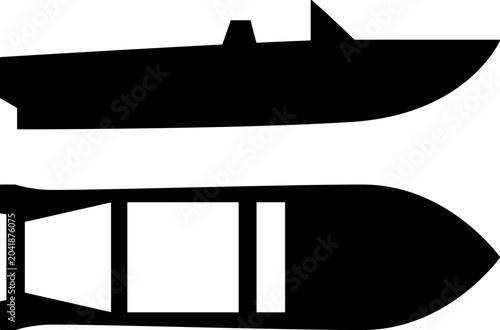 Foto Vector illustrations of various types and kinds of boats, motorboats, ships and speedboats