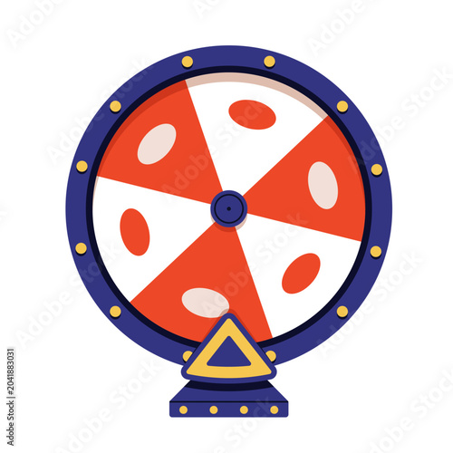 Spinning fortune wheel, casino luck game. Lucky roulette for lottery, gamblin...