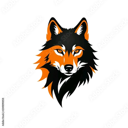 wolf head vector illustration canine animal wildlife