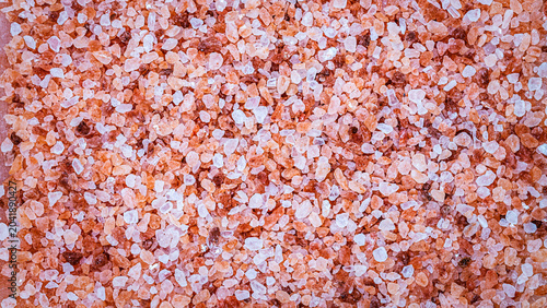 Canvastavla Salt crystals scatter on a surface showcasing different textures and colors in a