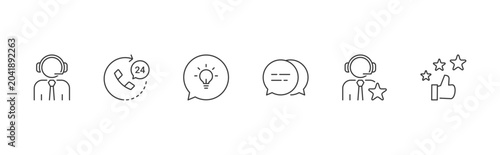 Customer Care icon set containing support, services, solution, communication, reliable and satisfaction vector icons