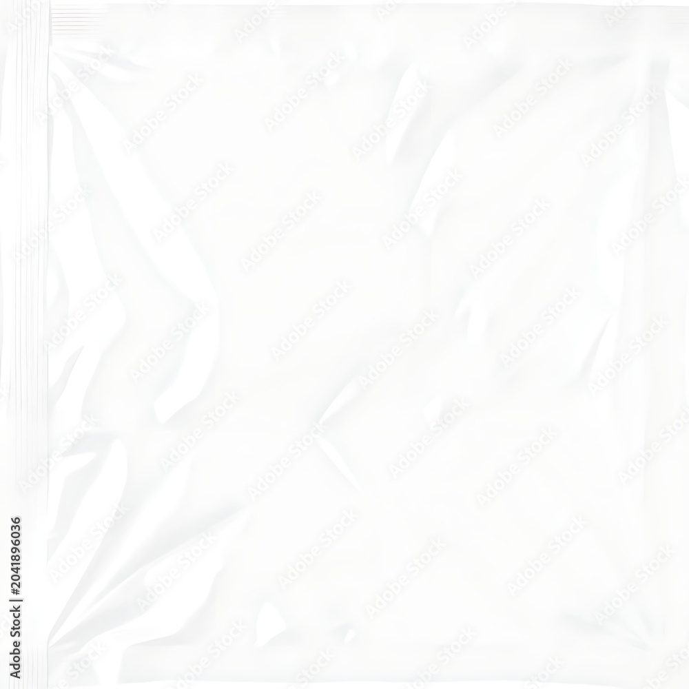 Fototapeta premium Transparent Plastic Wrap Texture Overlay with Crumpled Shrink Film Effect