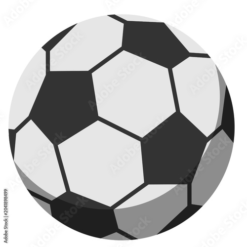 Soccer ball illustration. Classic sports equipment used for football matches, training, tournaments, and recreational games.