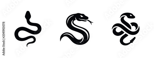 Schilderij op canvas Slithering Snake and Serpent Designs