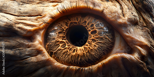 Cross Section of Human Eye Showing Internal Structure for Medical Education and Ophthalmology Anatomy Visualization