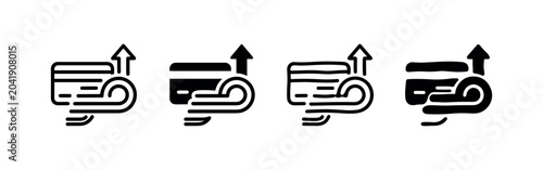 Photography Credit Card Payment and Transaction Success Icons Set