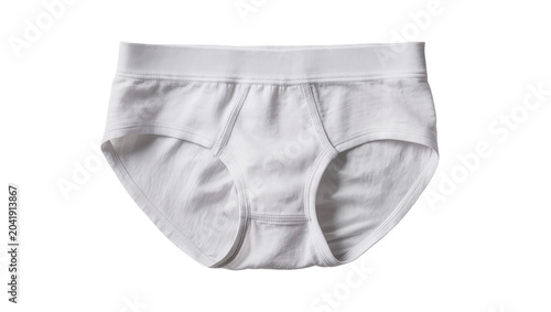 Quadro su tela White cotton briefs with elastic waistband and seams