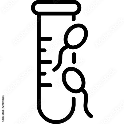 Foto Sperm test thin line icon