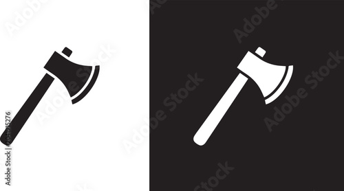 Tableau sur toile axe icon , Wood cutting symbols, Lumberjack equipment icons, Hatchet vector ico